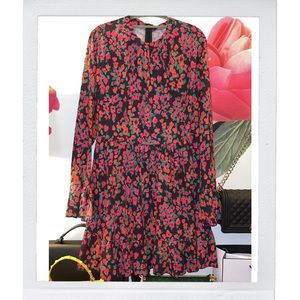 SHEIN Long Sleeved Floral Dress